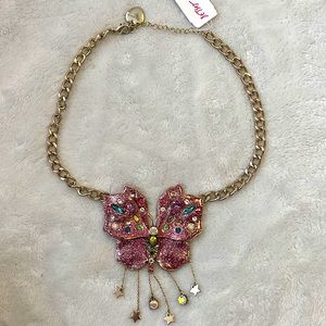 Betsey Johnson butterfly necklace